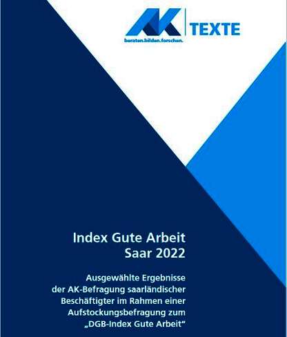 Titelblatt AK-Texte mit dem Schriftzug "AK-Texte - Index Gute Arbeit"