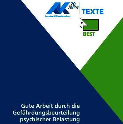 Titelblatt der AK-Texte Gefährdungsbeurteilung psychischer Belastungen