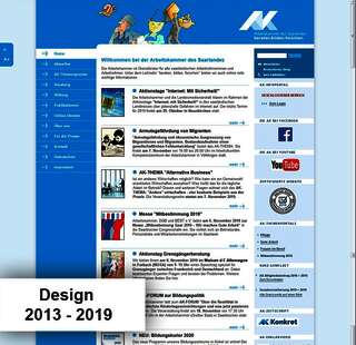 Internetauftritt der Arbeitskammer von 2013 bis 2019