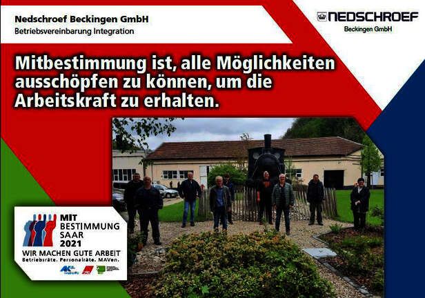 Ausstellerplakat Nedschroef Beckingen: Betriebsvereinbarung Integration