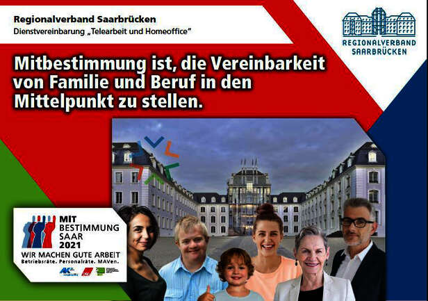 Ausstellerplakat Regionalverband Saarbrücken: Dienstvereinbarung "Telearbeit und Homeoffice"