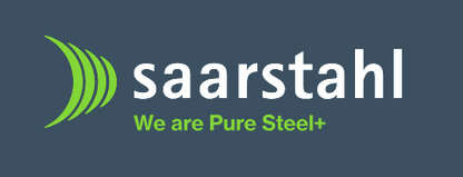 Saarstahl Logo mit grauem Hintergrund