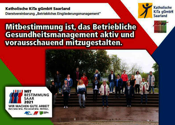 Ausstellerplakat Katholische KiTa Saarland: Dienstvereinbarung "Betriebliches Eingliederungsmanagement"