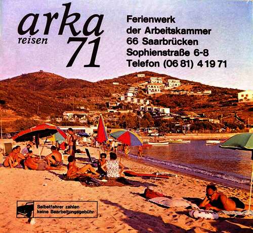 Plakat der Arka-Reisen von 1971 