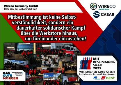 Mitbestimmung Plakat Wireco Casar