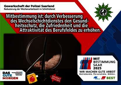 Mitbestimmung Plakat Polizei Saarland