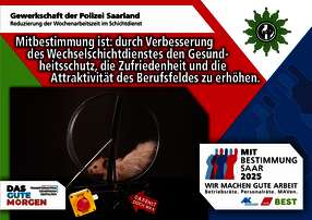 Mitbestimmung Plakat Polizei Saarland
