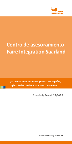 Centro de asesoramiento Faire Integration Saarland - Arbeits- und Sozialrechtsinfo (5/2026) - Spanisch