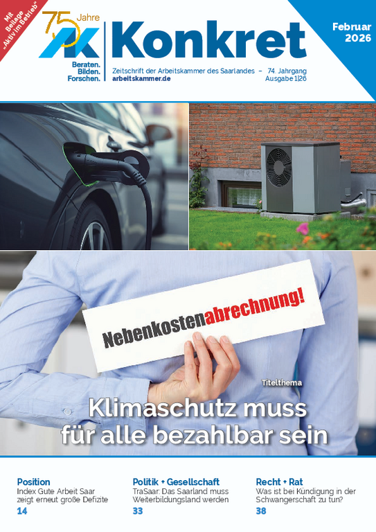 Klimaschutz muss für alle bezahlbar sein - Heft 1, Februar 2026
