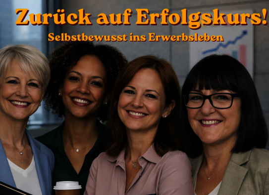 Vier Frauen und der Titel der Veranstaltung