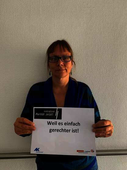 Dörte Grabbert von der Arbeitskammer mit seinem Aktionsaufruf.