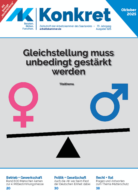 Gleichstellung muss unbedingt gestärkt werden - Heft 5, Oktober 2025