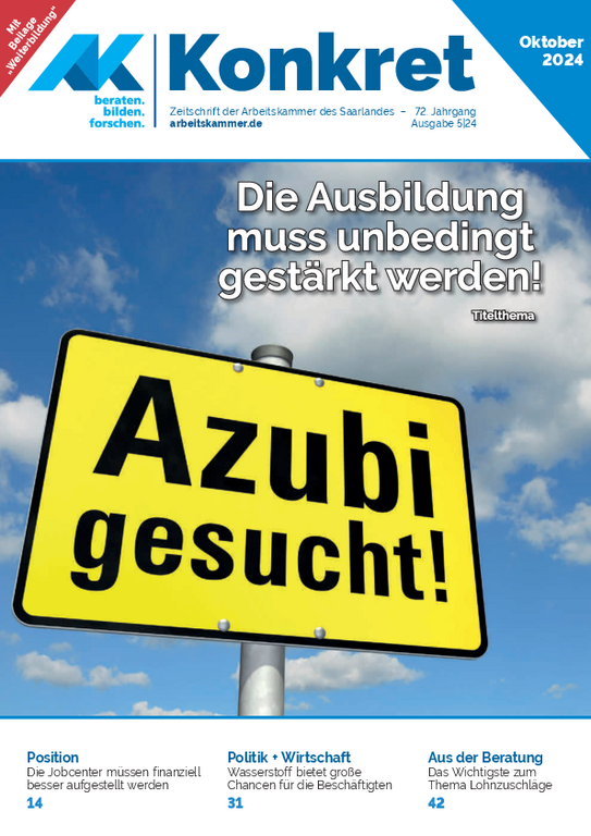 Die Ausbildung muss unbedingt gestärkt werden - Heft 5, Oktober 2024