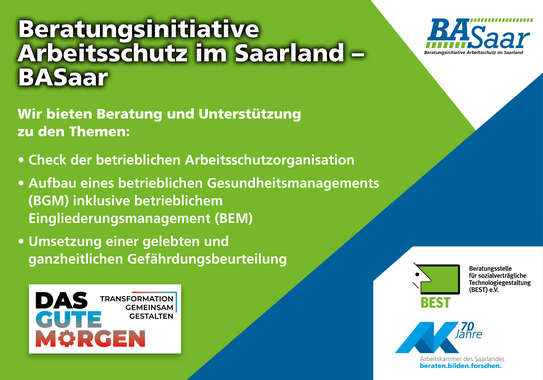 Beratungsinitiative  Arbeitsschutz im Saarland –  BASaar - 