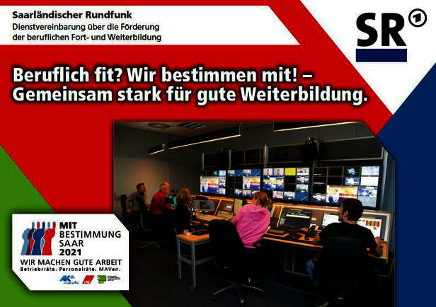 Ausstellerplakat Saarländischer Rundfunk: Dienstvereinbarung über die Förderung der beruflichen Fort- und Weiterbildung