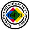Logo soziales Siegel der reha gmbh Logo soziales Siegel der reha gmbh